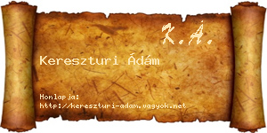 Kereszturi Ádám névjegykártya